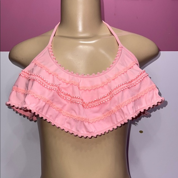 victoria secret  Ruffled Bikini Top with Patterned‎ Bottom zs M - Picture 3 of 16